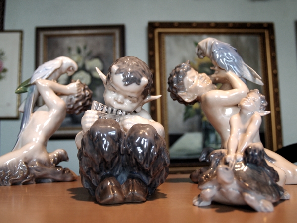 Royal Copenhagen Faun Figuren